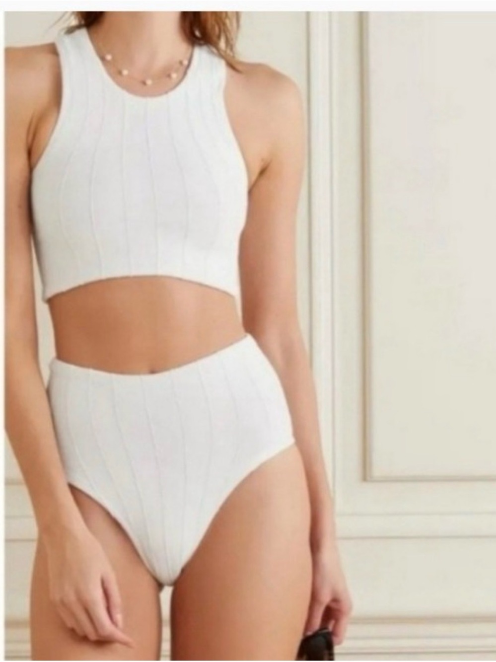HUNZA G Nile Iris ribbed bikini white - Picture 2 of 3